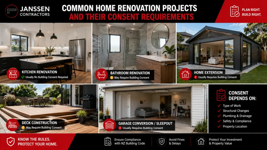 Common Christchurch renovation projects that may require building consent.